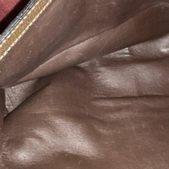 Vintage Gucci  GG Monogram Sherry Line Green & Red Canvas/Leather Clutch Bag - Picture 8 of 10